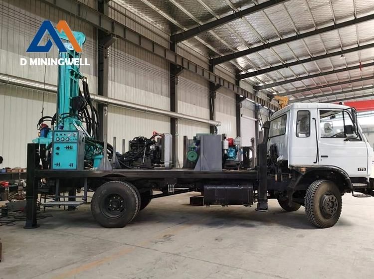 100m 150m 200m 250m 300m High Torque pneumatic Portable Truck Mounted Crawler Diesel Water Well Drill Rig