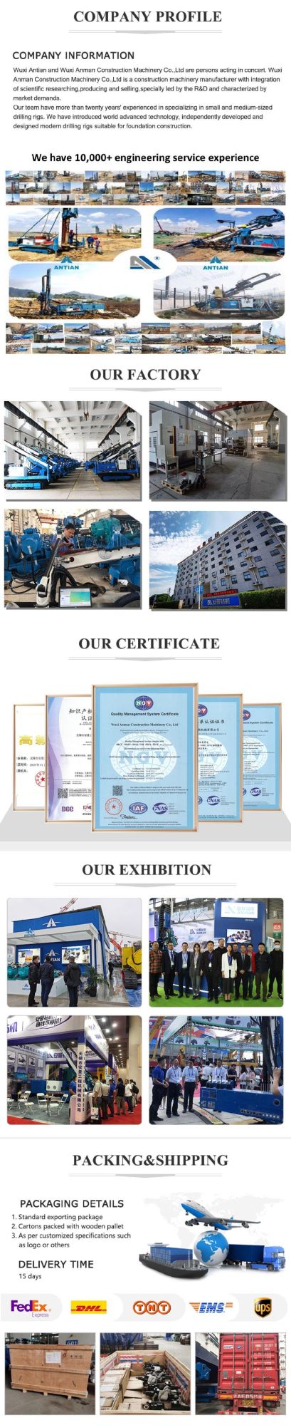 Hdl-200c Protection of Slope Support Multifunctional Drill Rig