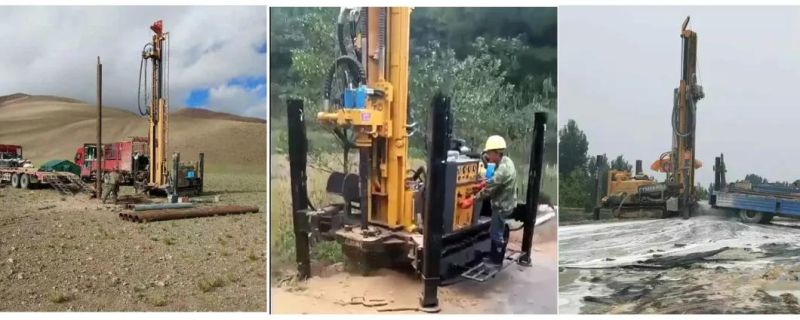 140-254mm Hole Max. 200m Meters Depth Pneumatic Crawler Mounted Water Well Drilling Machine Tunnel Drilling Rig with Diesel Engine