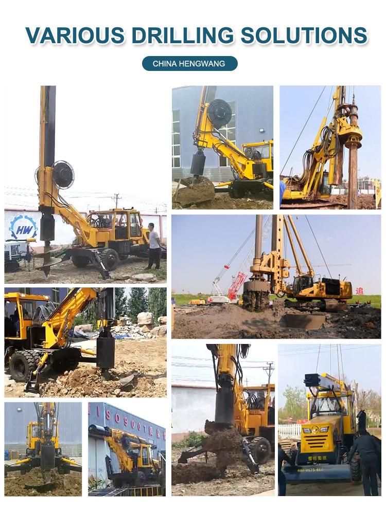 Large Diameter Rotary Digging Pile Driver 15m Depth