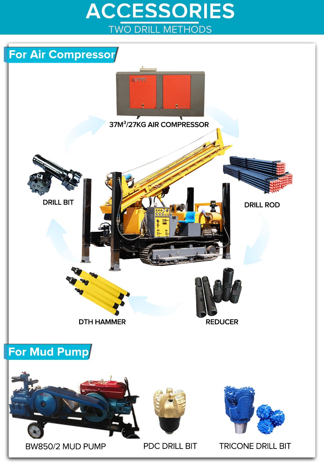 Hot Sale Rotary DTH Diesel Water Well Drilling Rig for Sale