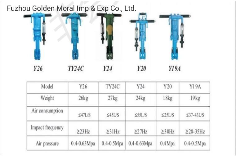 Yt29A Air-Leg Rock Drill/Pneumatic Rock Drill/Air Drill