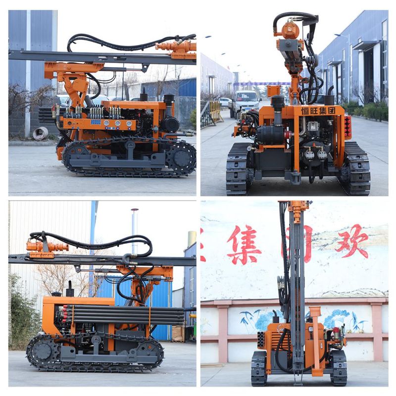 Crawler Type DTH Drilling Rig Propulsion Carriage Has The Telescopic Function