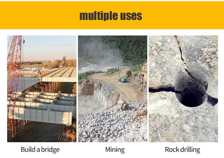 Builtin Air Compressor Borehole Drill Rig Machine in The Quarry