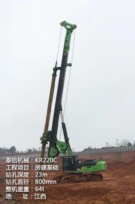 Tysim Kr220 Drive Rotary Drilling Rig for Pile Driving with Crawler