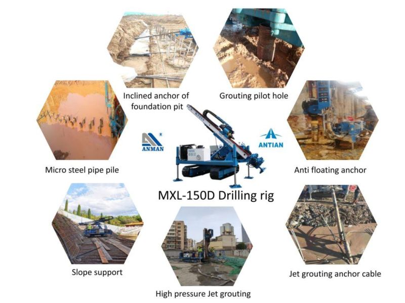 MXL-150D Waterproof Curtain Constrcution Soil Drilling Rigs