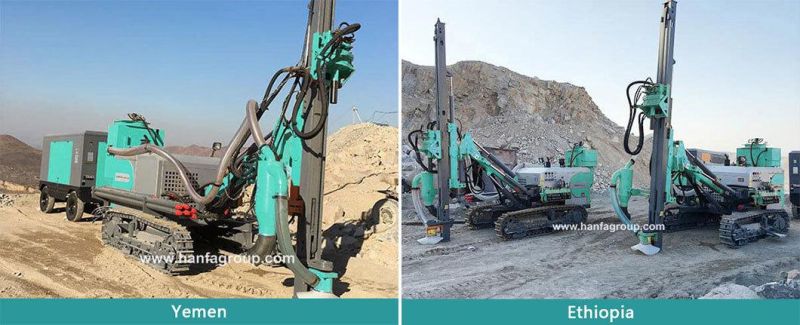 Hf25 (K) 73kw Hydraulic Rotary Surface DTH Drill Rig with National Regulations