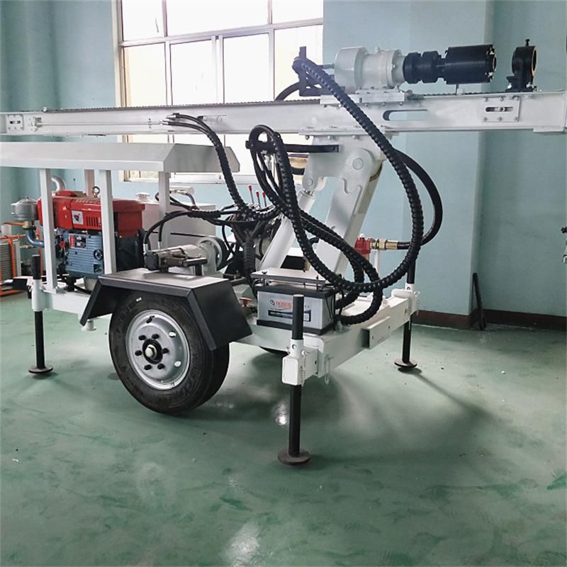 Best Price Portable Trailer Water Borehole Drilling Machines Hydraulic System Deep Water Well Drilling Rigs