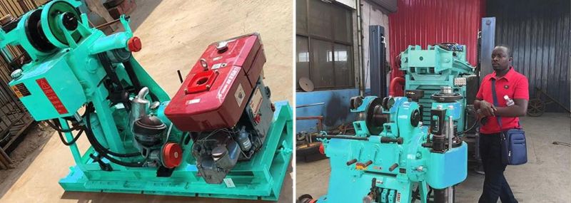 High Efficiency Hf200 Hydraulic Deep Hole Portable Diesel Water Well Drilling Rigs