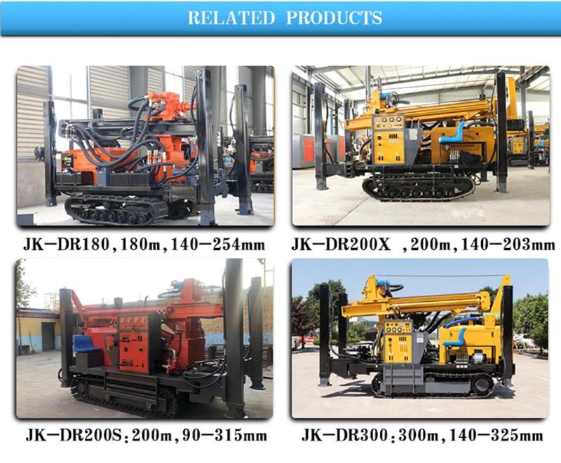 200m Cheap Price Water Well Rotary Drilling Rigs