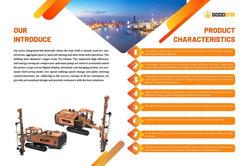 Rotary Integrated DTH Drilling Rig Machine for Open Pit