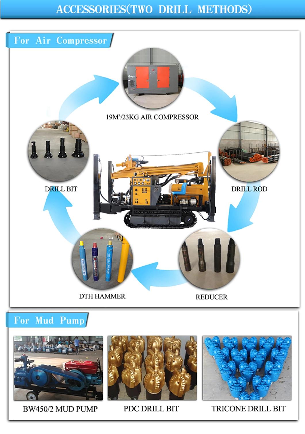 200m Cheap Price Water Well Rotary Drilling Rigs