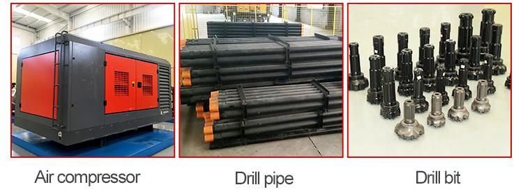 260m Pneumatic Water Well Drilling Rig Machine Suit for Geothermal Drilling Projects