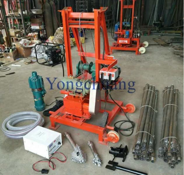 Water Well Drilling Rig Including High Pressure Water Pump