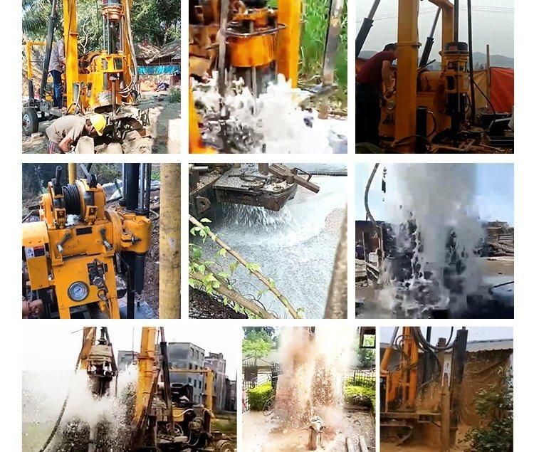 Deep Portable Diesel 230m Hydraulic Water Well Rotary Drilling Rig for Sale