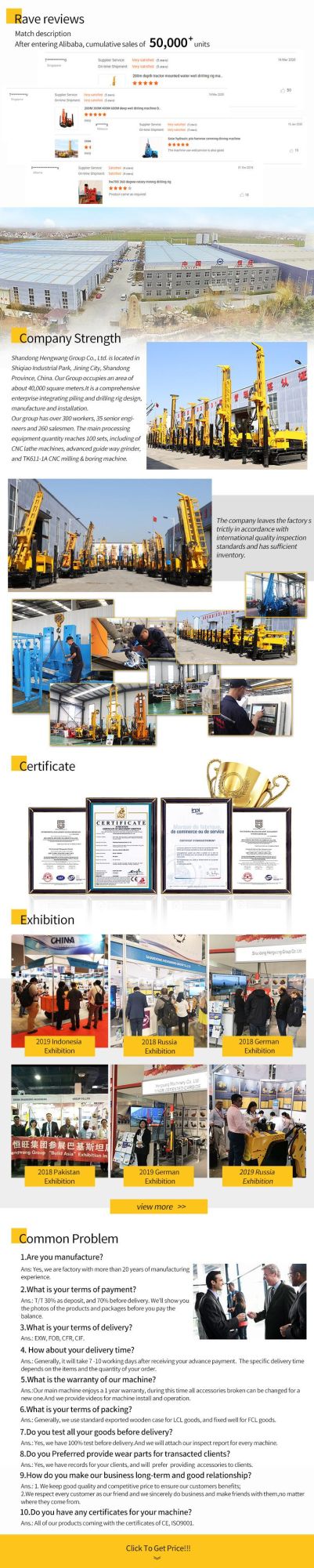 600m Deep Water Well Bore Hole Well Drilling Machine