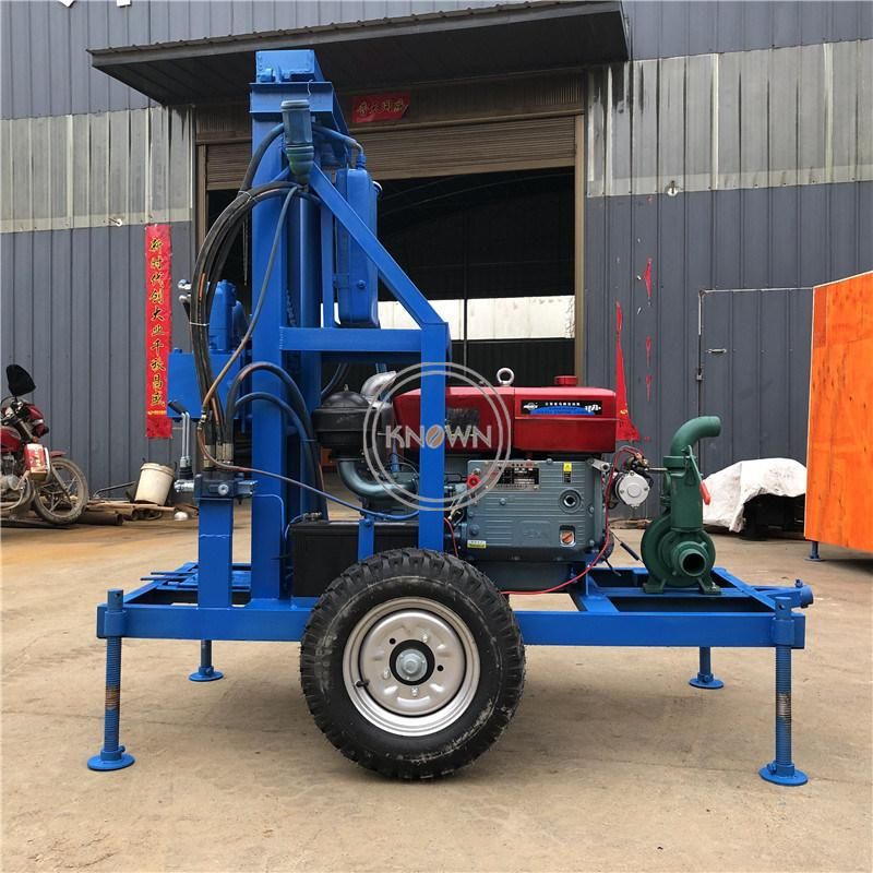 22HP Diesel Deep Water Well Drilling Machine 100m Hydraulic Mine Drilling Rig Hole Borehole Drill Machines