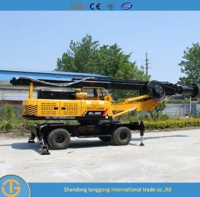 Wheel Type Dl-360 Model Square Rod Hydraulic Drilling Rig