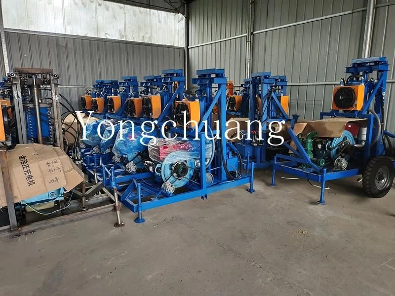 Hydraulic Drilling Rigs with 100m of Drill Pipe, 3PCS of Drill Bit, Mud Pump and Water Pipe