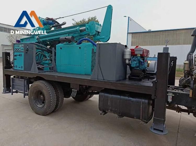 300 Meters Water Well Drilling Rig with Air Compressor Borewell Rig Truck Mounted Drilling Rig for Sale