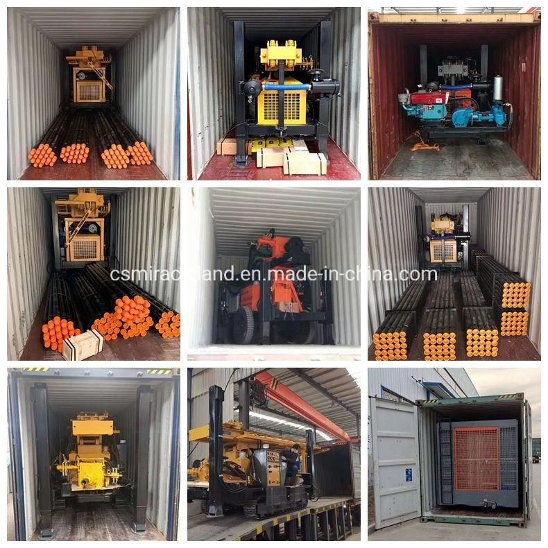 200m Deep Crawler DTH Hammer Hydraulic Water Well Drilling Rig