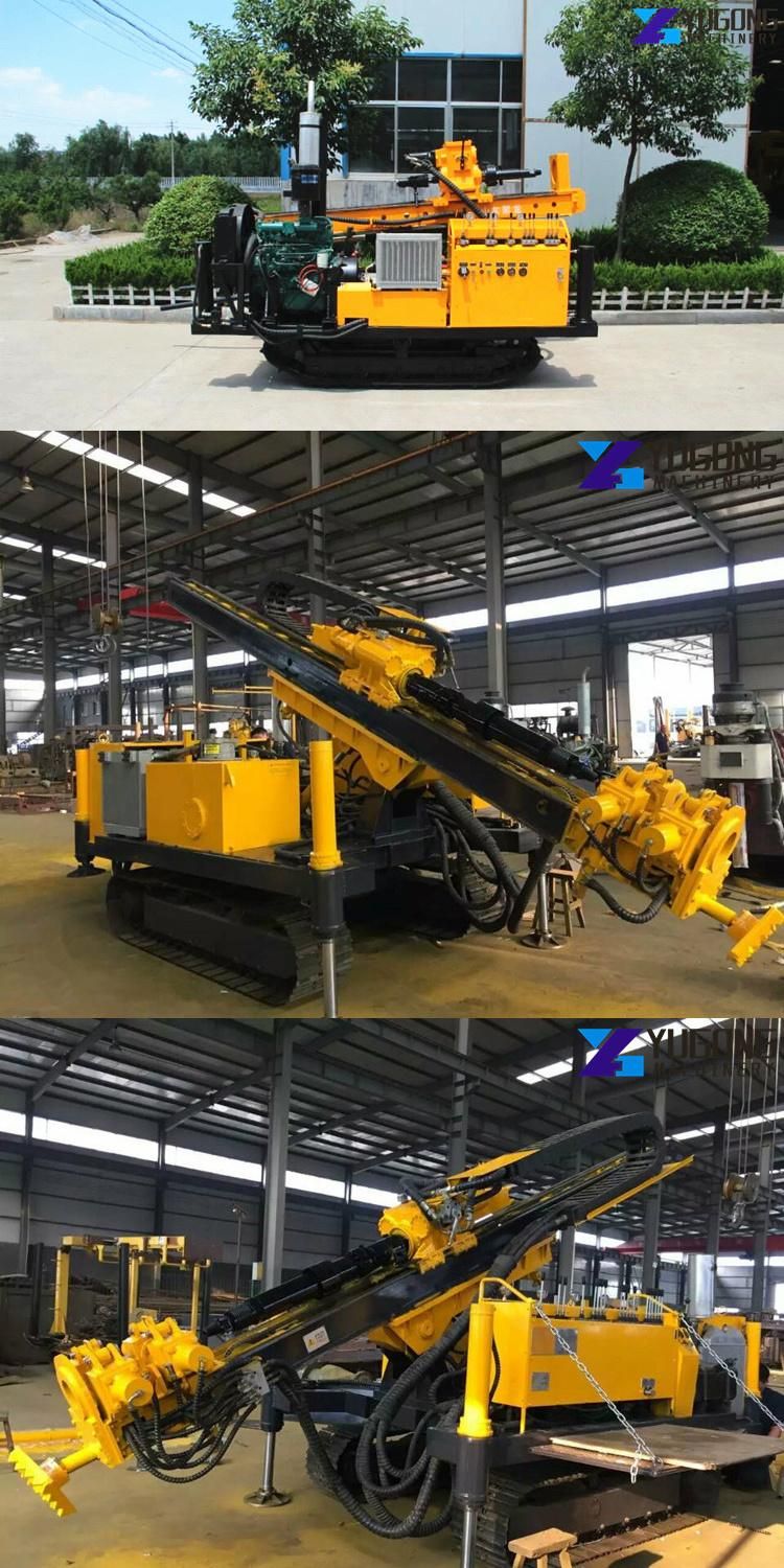 40m Deep Crawler Hydraulic DTH Hard Rock Blasting Hole Mining Drilling Machine