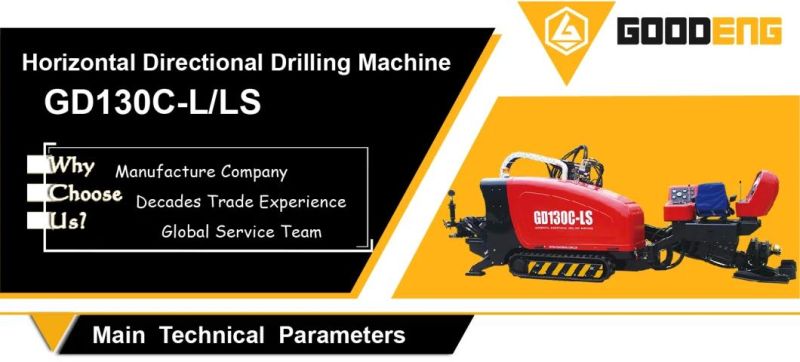 Goodeng GD130C-LS trenchless manchine HDD rig for electric pipeline