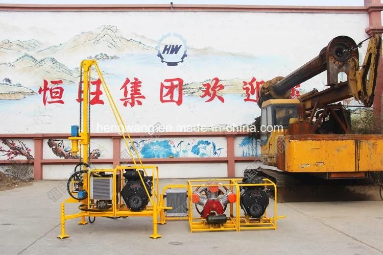 Hot Sales Portable Mountain Blast Hole Drilling Rig with Air Compressor