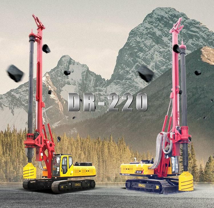 Construction Manufacturer Hydraulic Dr-220 Economical 5-60m Drill Rig for Sale