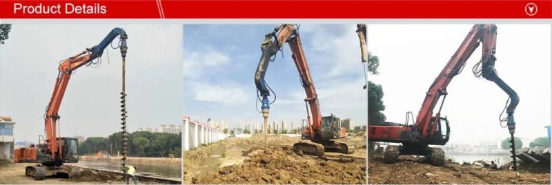 Customized Excavator Attachment Drilling Rig Earth Auger Drill Hydraulic Earth Drill Hole Pilot for Tree Planting/Fence/Lands Caping