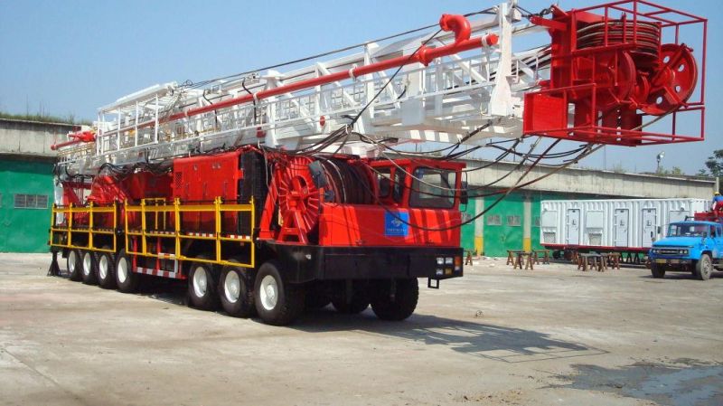 Chinese Engine Transmission 180t Zj30 Trailer Truck Mounted Oil Drilling Rig 3000m Land Drilling Rig and Xj750HP Workover Rig Drilling Rig Petroleum Equipment