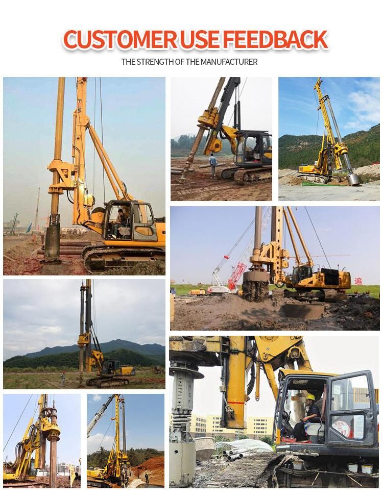 Pile Foundation Construction 2.2m Drilling Diameter Crawler Rotary Drilling Rig