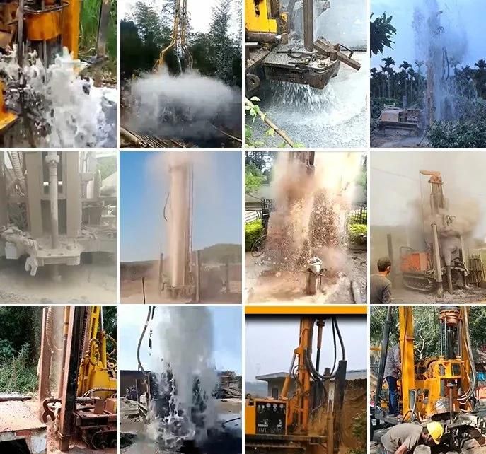 Hot Sell 160m Pneumatic Water Well Drill Rig with 73kw Engine Power