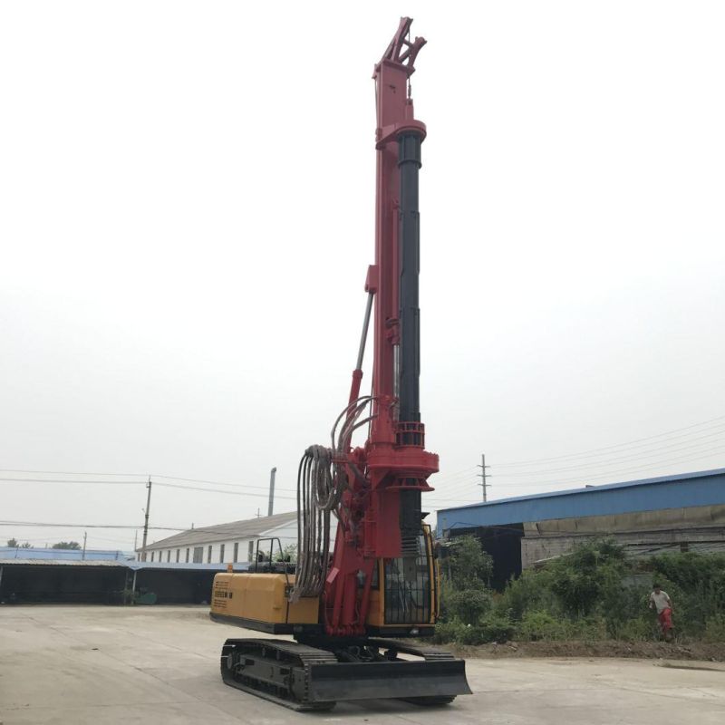 Pile and Electric Ground Screw Pile Driver Drilling Dr-90 Crawler Pile Driver Rig Machine with Two Drilling Tools for Free Can Customized