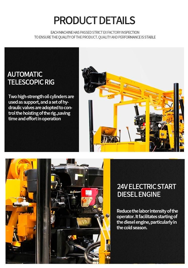 Mini Hw230 Track Mounted Crawler 200m Water Well Drilling Rig for Sale