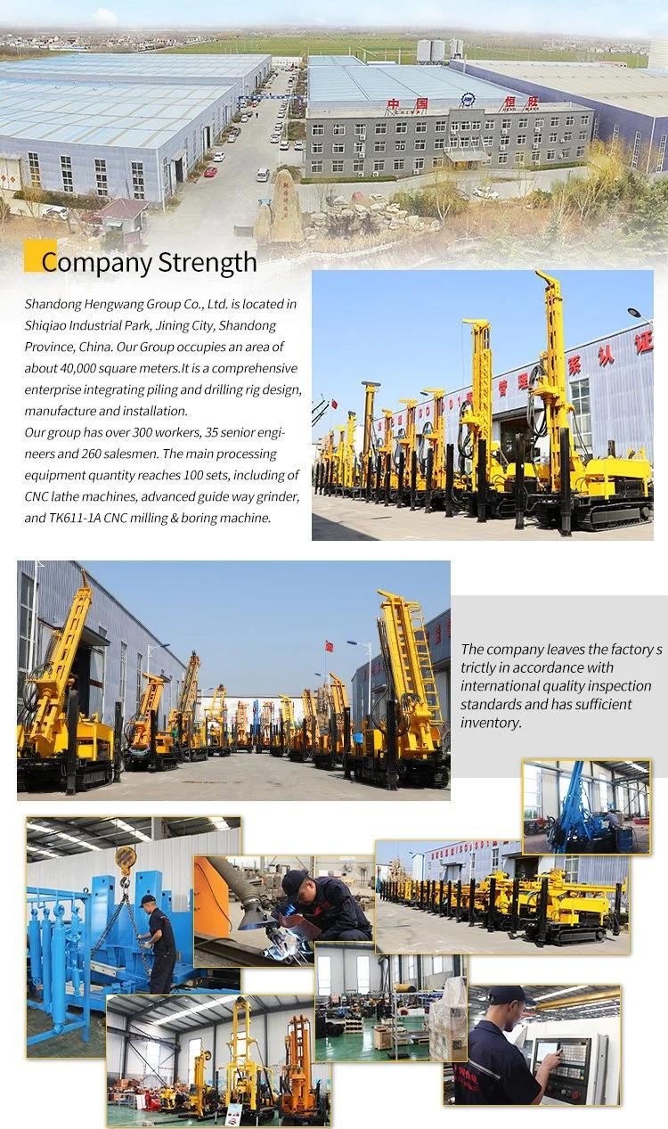 Hot Sell Drilling Diameter 180mm Pneumatic Water Well Drilling Rig with Good Quality