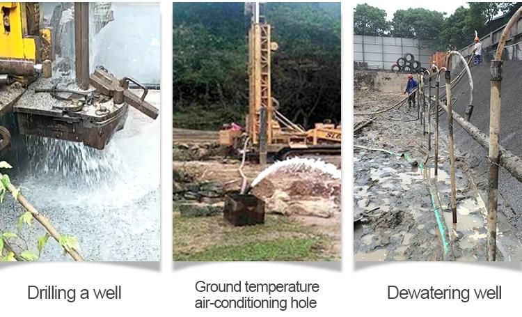 260m Pneumatic Water Well Drilling Rig Machine Suit for Geothermal Drilling Projects