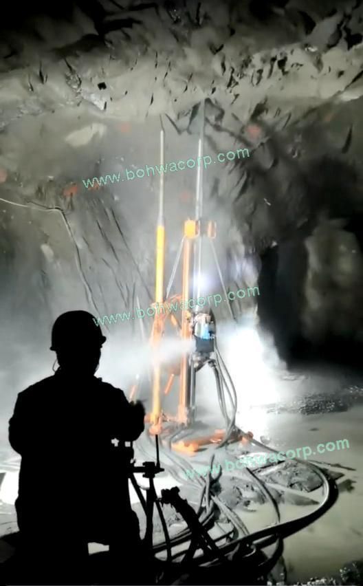 Air Borehole Impactor Drill Rig for Tunnel Rocks Anchoring Bolts