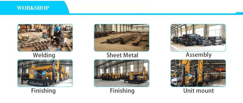 Pneumatically DTH Steel Crawler Water Well Drilling Rig 350m