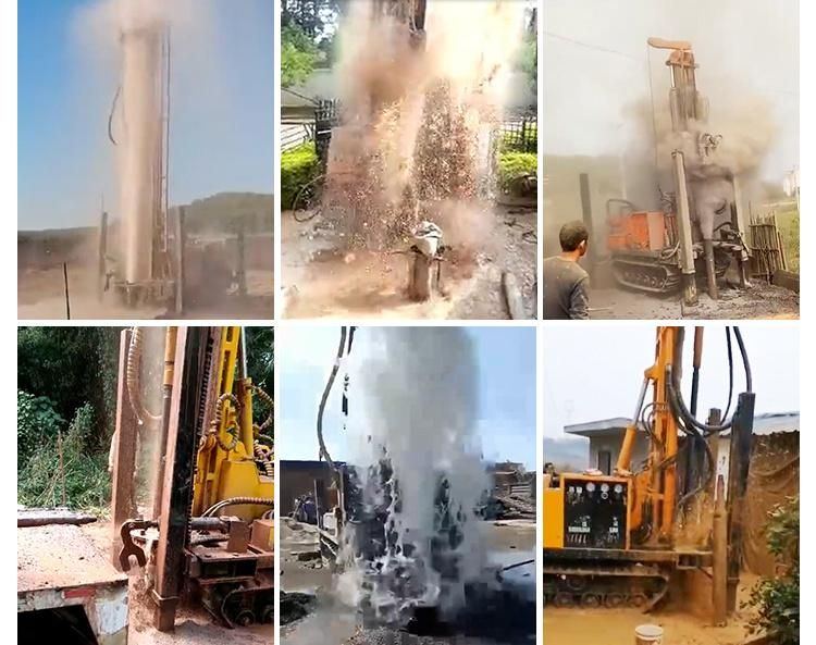 260m Pneumatic Water Well Drilling Rig Machine Suit for Geothermal Drilling Projects
