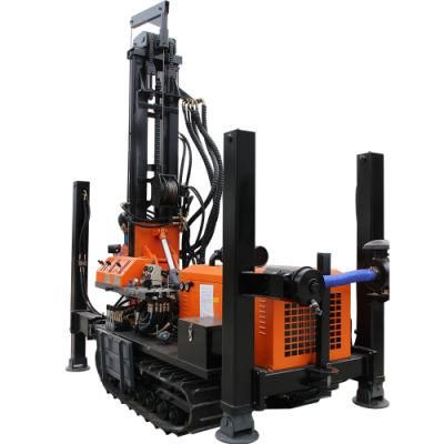 55 Kw 180m Water Well Drilling Rig Rubber Crawler Mounted