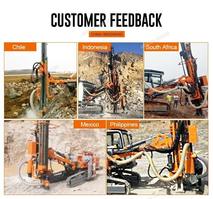 Air Compressor Surface Rock Blast Hole DTH Drilling Rig Machine