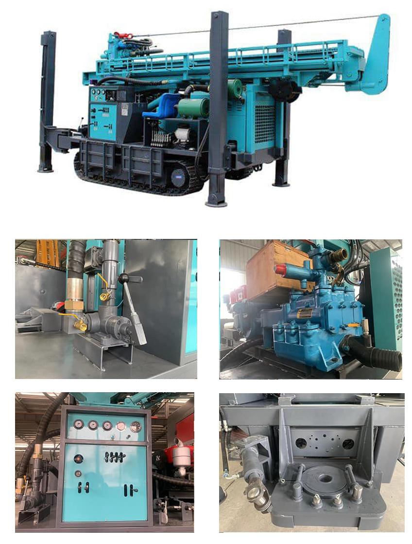 Crawler Type Borehole Drilling Rig Portable Mini Borewell Machine