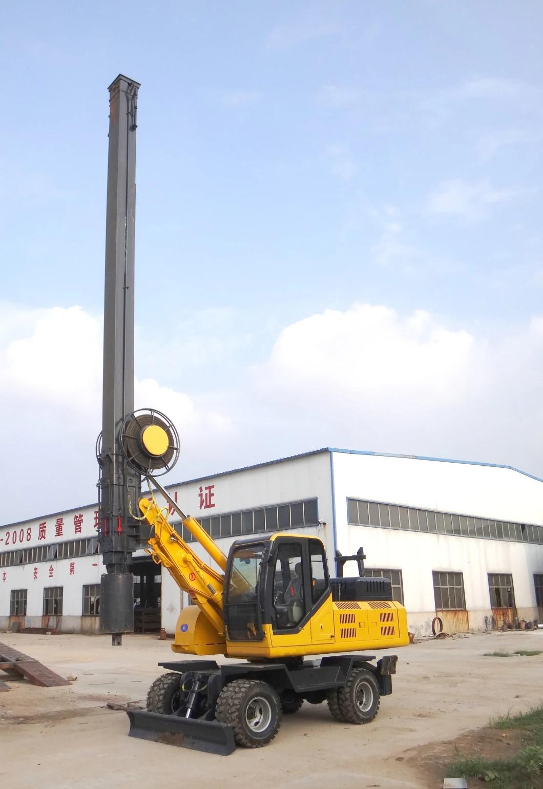 11m Multi-Functional Hydraulic Wheeled Four-Wheel Rotary Drilling Rig