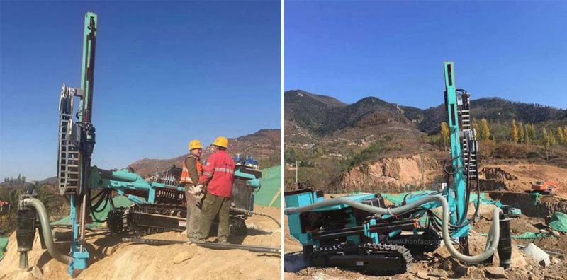 Hf115y 40m Mining Rock Drilling Rig DTH Surface Blast Drilling Machine