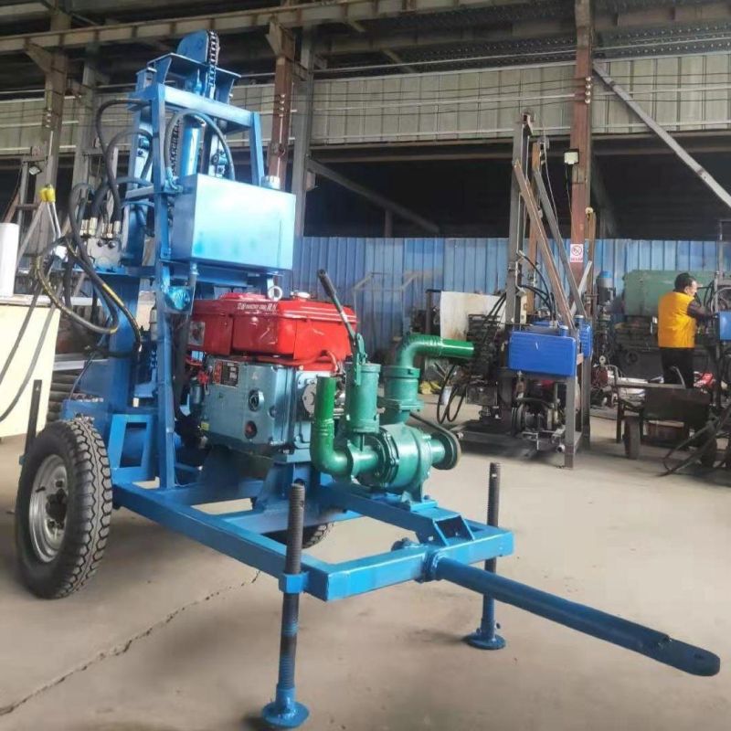 Hydraulic Water Well Drilling Rig Machine 120m Portable Diesel Small Water Well Drilling Rig