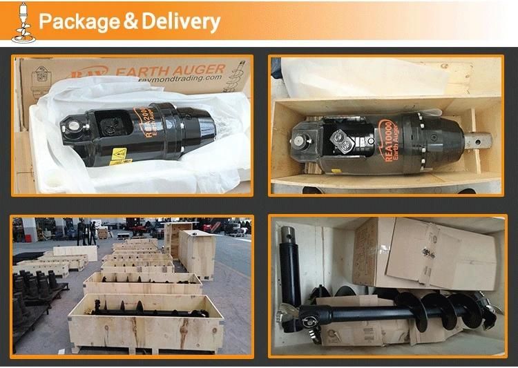 Hydraulic Rotary Head Hard Rock Drilling Machine Earth Auger for 15 Ton Excavator