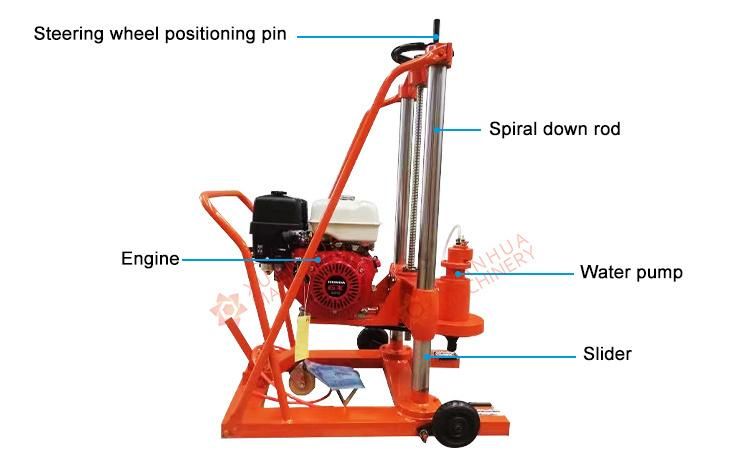 Gasoline Powered Pavement Punch Asphalt Core Drill Gasoline Drilling Machine