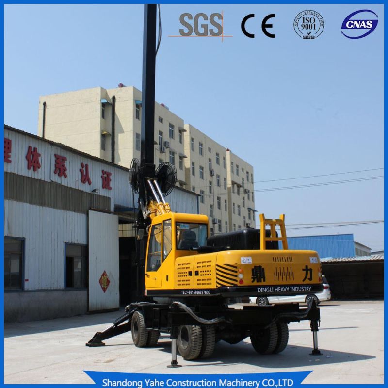 20m Depth Small Rotary Hydraulic Pile Driver for Engineering Foundation Construction/Water Well/Mining Excavating