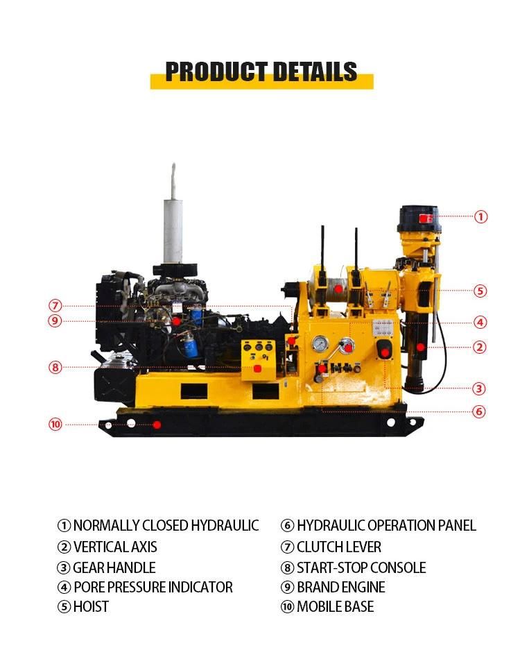 Gold Detecting Machine with Diamond Core Drill Bit Water Well Drill for Sale 600m